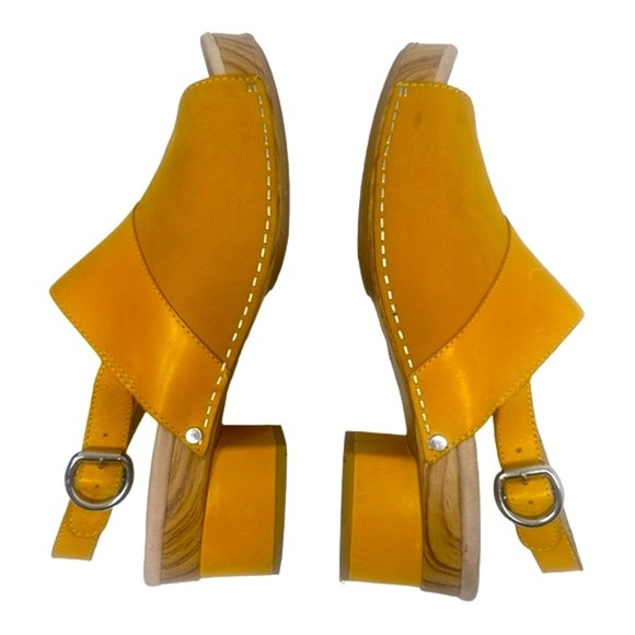 Dansko Madalyn Leather Heel Slingbacks Mango (yellow) Size EU 41 (US 10.5 - 11) - Picture 9 of 14